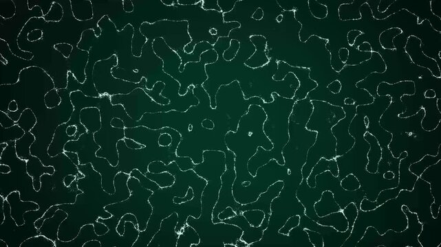 Abstract wavy lines drift across a professional technology backdrop. Seamless wavy lines create an elegant corporate motion graphic layout. Creative design asset incorporating wavy lines.
