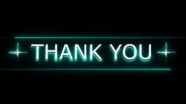 Vibrant typographic design confirms corporate client gratitude messages. Professional typographic design loops for modern business presentation end screens. Customer care with typographic design.