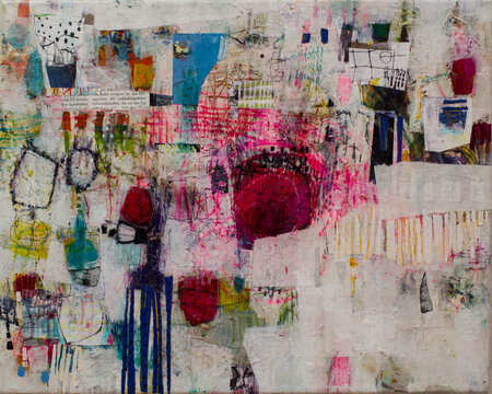 Abstract Acrylic Painting Memory Decision Layered Texture Fine Art Background