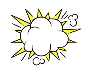 Explosion Boom Cloud With Burst Cartoon © wooster