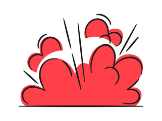 Explosion Burst With Cloud Comic Style © wooster