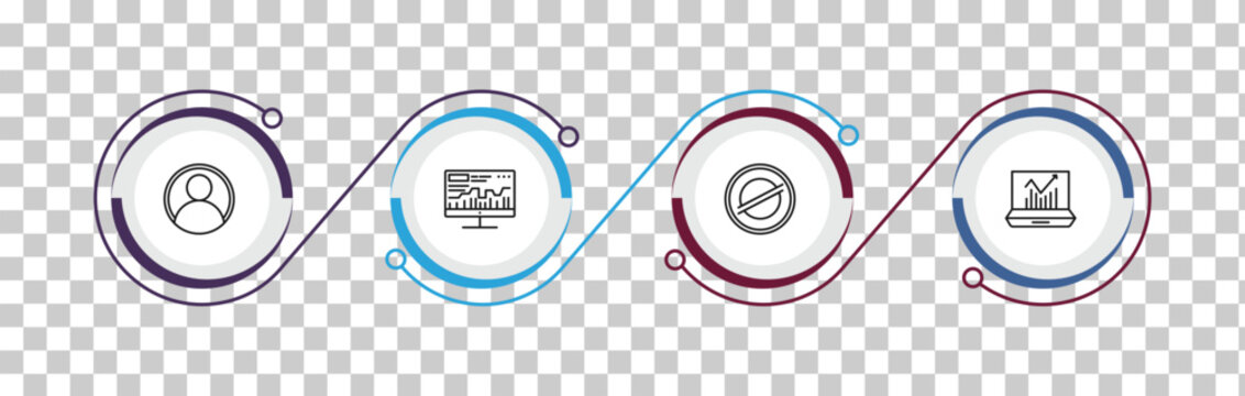 outline business and analytics icons set - accounting, stock market, stellar, laptop profits graphics. editable vector for web and mobile ui
