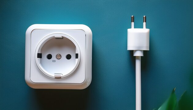 white smart plug enabling smart home automation and iot