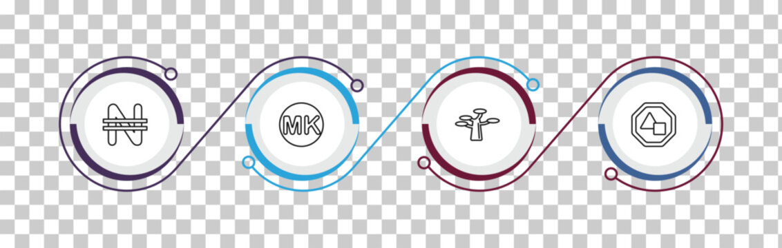 outline africa icons set - nigerian naira, malawian kwacha, marula, sudanese pound. editable vector for web and mobile ui