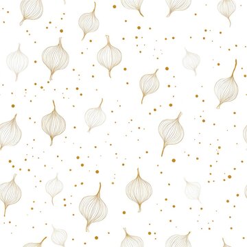 Minimal Garlic Herb and Salt Seamless Pattern, Dense Modern Culinary Vector Background