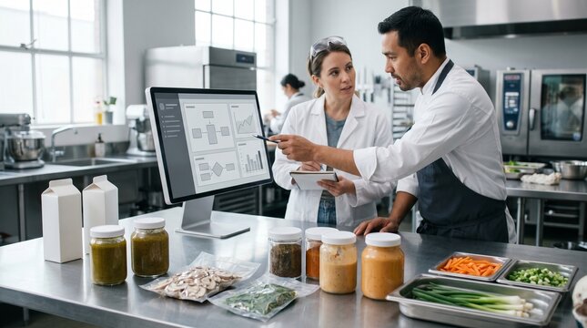 Food innovation team testing precision flavor development