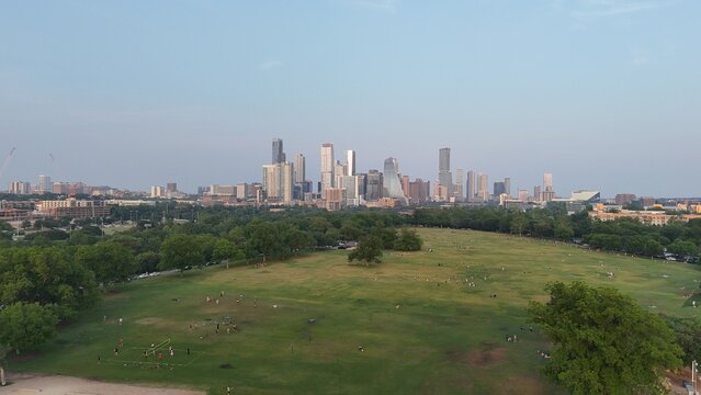 Zilker Park in Austin Texas facing downtown