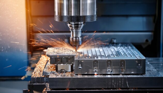 precision metalworking machine in action