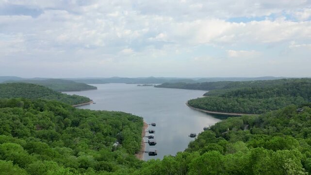 Aerial view of beaver lake 
