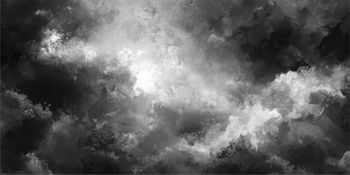 Dramatic storm clouds create an abstract black and white grunge background with a dark, smoky nature texture
