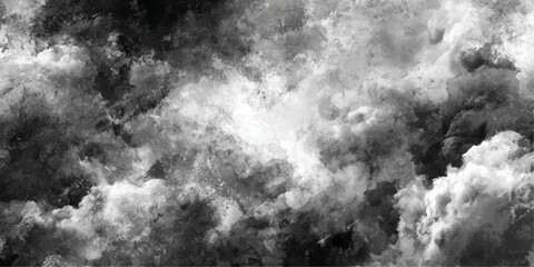 Fototapeta premium Abstract black and white smoke mimics the motion of dark water flowing into a stormy night backdrop under a light fog