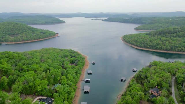 aerial view of lake of the ozarks