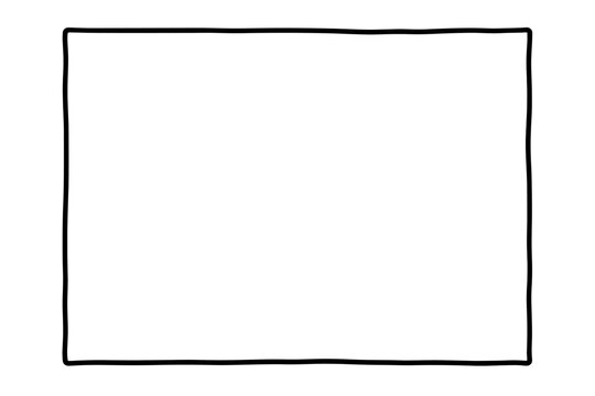 Simple hand-drawn rectangle outline on a clean white background