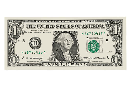 United States one dollar bill featuring George Washington portrait