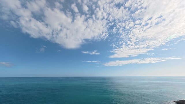 Blue ocean sky. High quality 4k footage