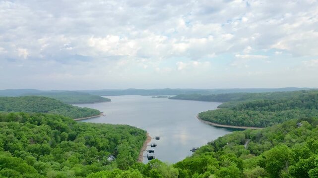aerial view of beaver lake Arkansas