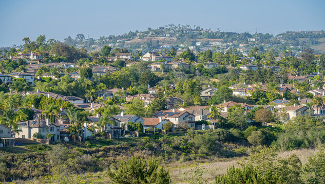 Cluster of houses in Carlsbad California.