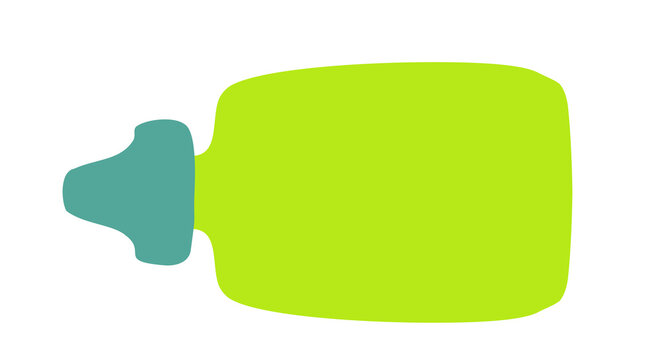 Green and teal bottle of glue