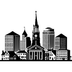 Obraz premium Charleston Skyline Vector Icon
