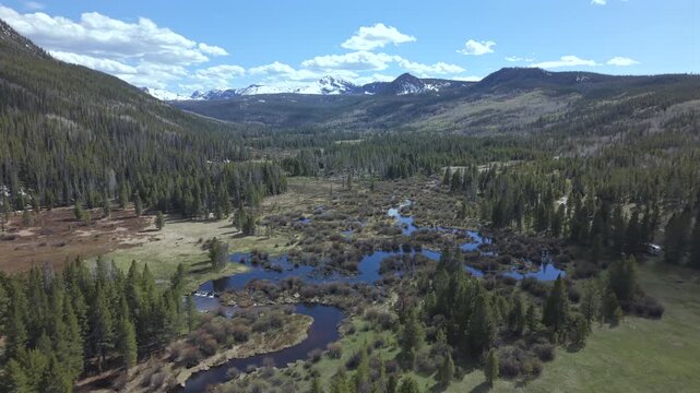 Uinta Mountains Hayden Fork Drone Push Above Stream System