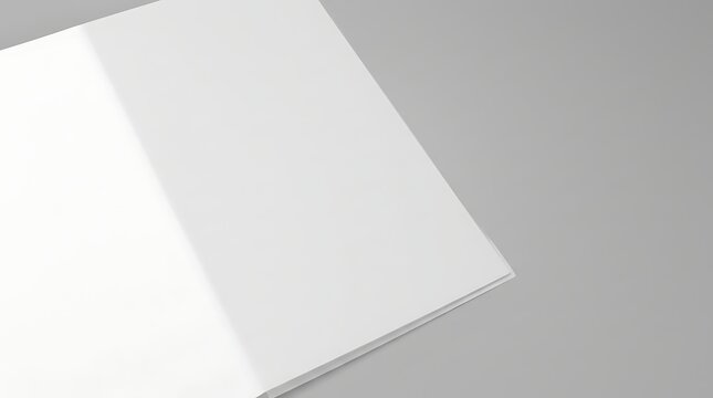 Isolated blank white paper sheet mockup top view for branding presentation stationery layout and corporate identity display