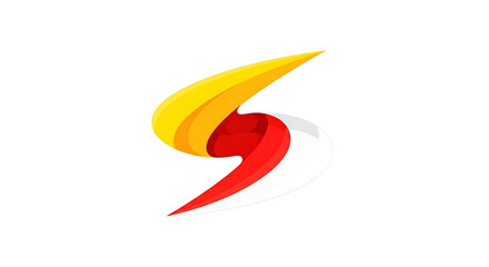 Obraz premium Dynamic Abstract Letter S Logo Design in Gradient Colors, Representing Speed, Energy, and Fluid Motion with a Modern and Vibrant Aesthetic