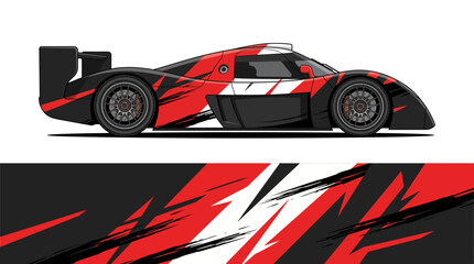 Red and black race car design. © IP STOCK