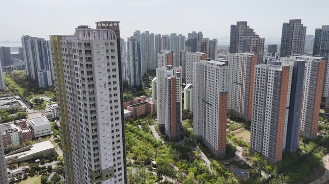 Korean new apartment, Song-do, Yeonsu, Incheon, South Korea