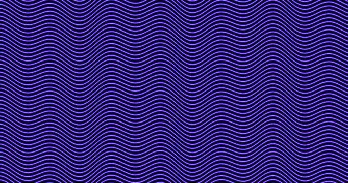 Abstract Geometric Wave Patterns Moving in Seamless Loops.