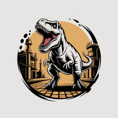 Tyrannosaurus Rex Dinosaur Illustration. © Ashiq