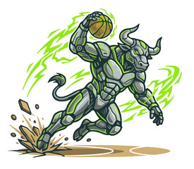Fototapeta premium Esports logo of a wild BULL, ferocious predator ready to hunt and dominate the game with strong, fast and deadly performance