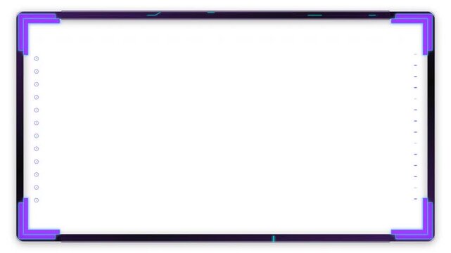 Dynamic motion animation of futuristic digital interface with glowing borders and animated data visualization for technology and innovation presentations.
