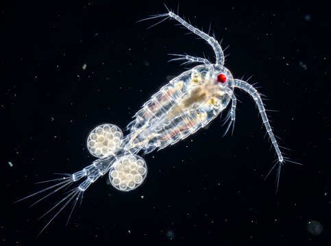 Microscopic View Marine Zooplankton Zooplankton Microscopy
