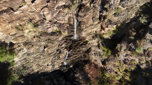 Morialta Conservation Park, Woodforde, Adelaide Hills, South Australia &ndash; 4K Aerial Drone Footage of Rocky Cliffs, Bushland Trails, Waterfall, Wilderness Canyon and Natural Landscape