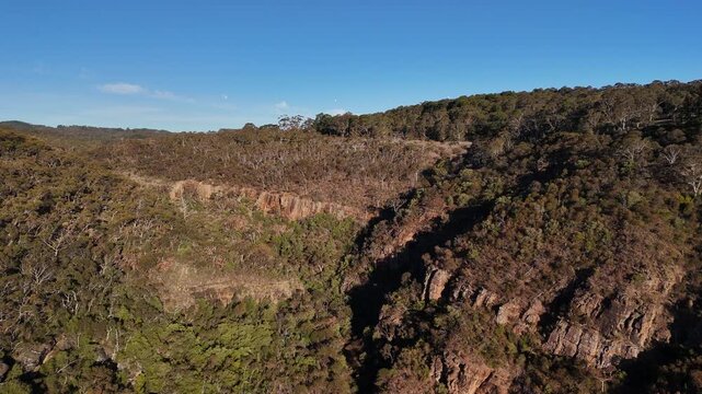 Morialta Conservation Park, Woodforde, Adelaide Hills, South Australia &ndash; 4K Aerial Drone Footage of Rocky Cliffs, Bushland Trails, Wilderness Canyon and Natural Landscape
