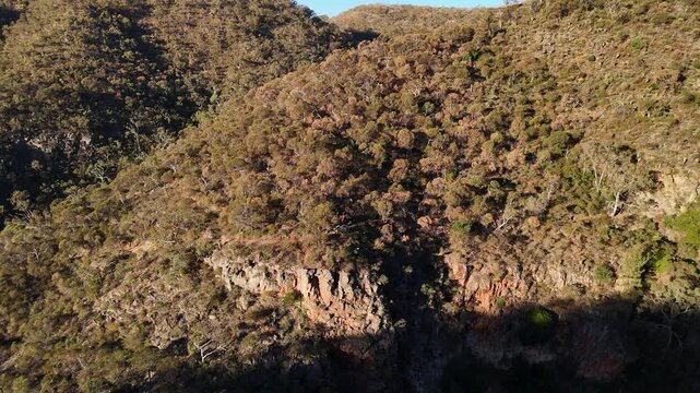 Morialta Conservation Park, Woodforde, Adelaide Hills, South Australia &ndash; 4K Aerial Drone Footage of Rocky Cliffs, Bushland Trails, Wilderness Canyon and Natural Landscape