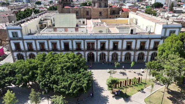 4K drone footage of Escuela Preparatoria No. 1 Guadalajara