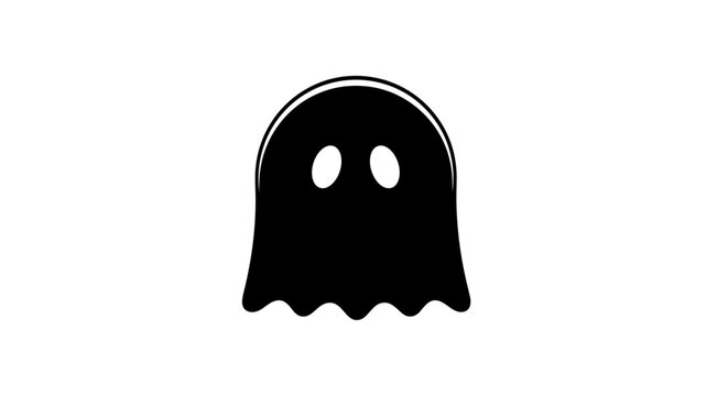 Black ghost character cartoon figure.