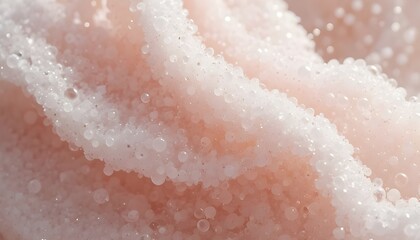 Fototapeta premium Close up of white soap bubbles on pink background creating a textured and calming visual effect with soft lighting