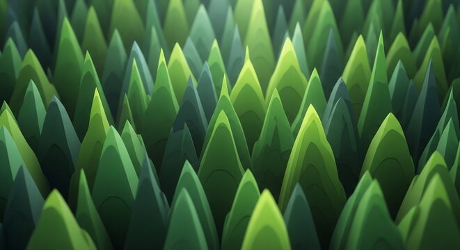 Abstract green peaks