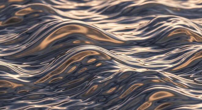 Abstract wavy metallic surface