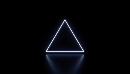 Fototapeta premium Abstract Triangle Background with Modern 3D Glass Pyramid Design