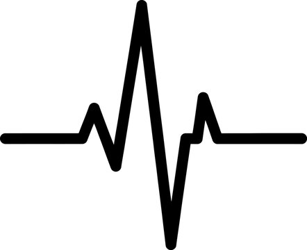 ECG heartbeat pulse wave rhythm.