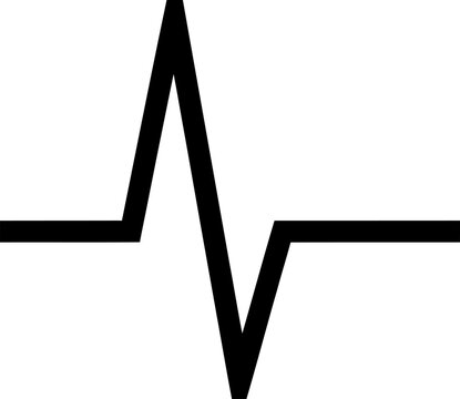 ECG heartbeat waveform medical symbol.