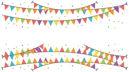 Obraz premium Colorful party bunting flags