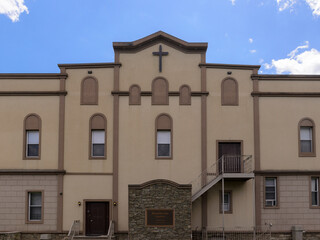 Fototapeta premium Resurrection Church, former Imatra Hall, in Sunset Park, Brooklyn