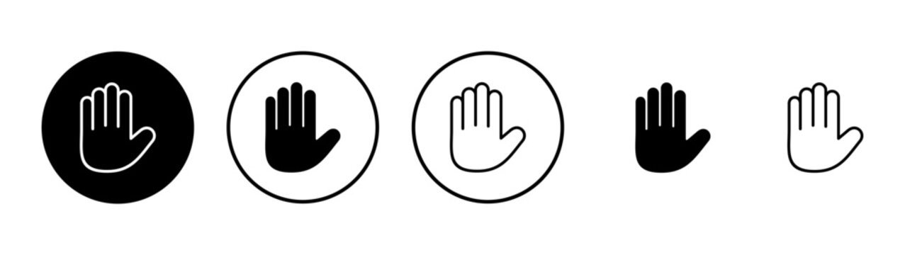 Hand icon vector. hand sign and symbol. palm