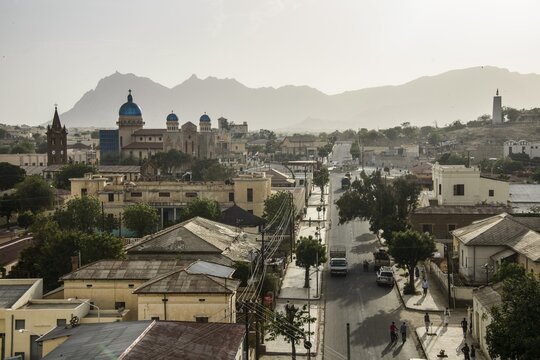 Overlooking the town of Keren in the highlands, Keren, Eritrea