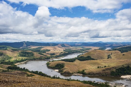 Overlook over the Ogoolle River, Unesco world heritage sight Lope national park, Gabon