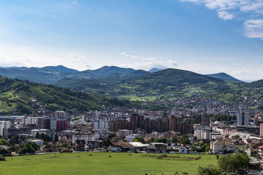 Overlook over Novi Pazar, southern Serbia